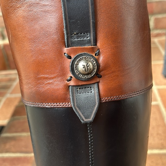 Frye Jayden Tall Two Tone Button Leather Boots - Picture 2 of 4